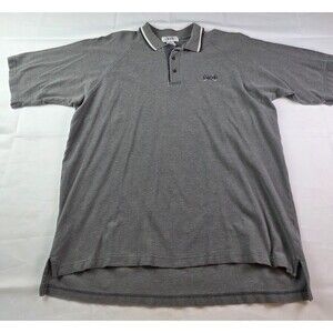 Izod Polo Mens Large Gray Short Sleeve Shirt Golf‎ Clubs Embroidery